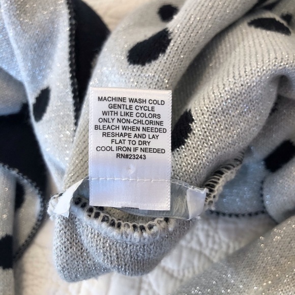 NY & Co. Black/Silver Polka Dot Infinity Scarf - Picture 6 of 10